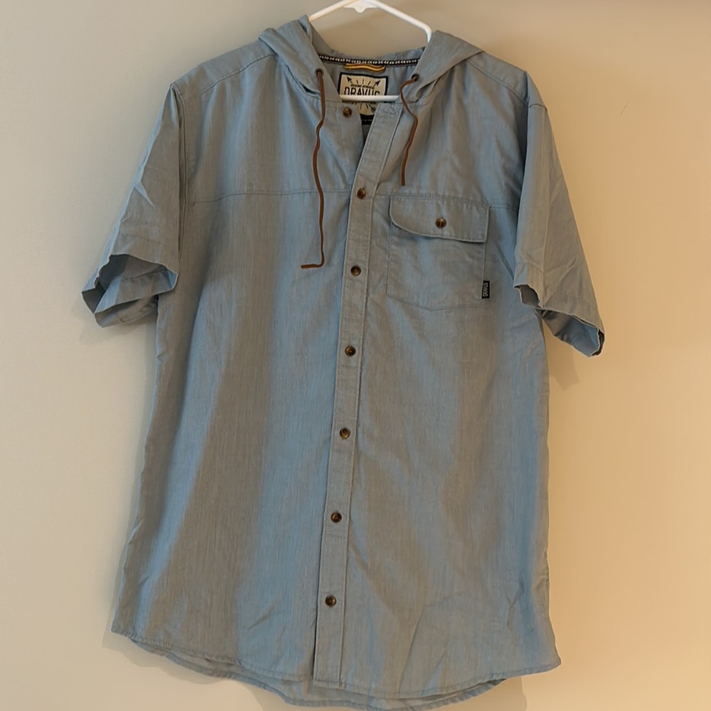 Dravus Men’s Button Down Hoodie Shirt